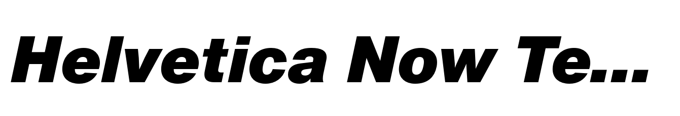 Helvetica Now Text Black Italic